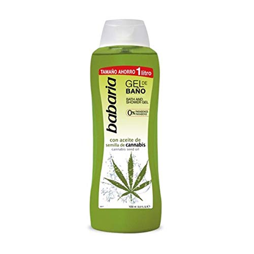 BABARIA SEMILLA DE Cannabis Gel DE BAÑO 1000ML 1L, Negro, Estándar