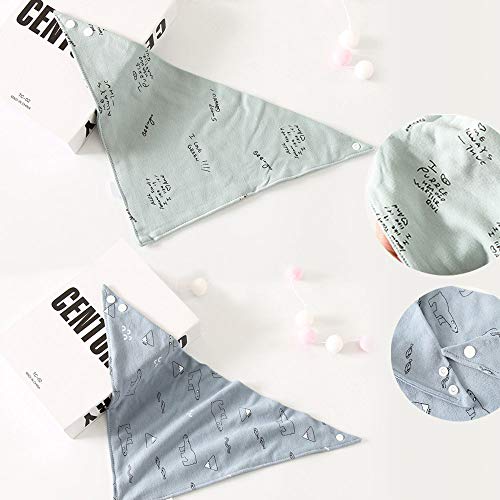 Baberos Bebe Bandana, ZoneYan Bandana Bebe Niña, Baberos para Babas, Bandana Bebe Algodon Organico, Baberos con 2 Ajustables Botón a Presión, 5 Piezas