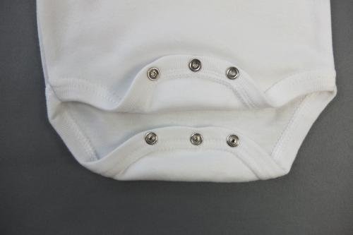 BABIDU Body Cuello Algodon, Blanco, 12 Meses Bebe-Unisex