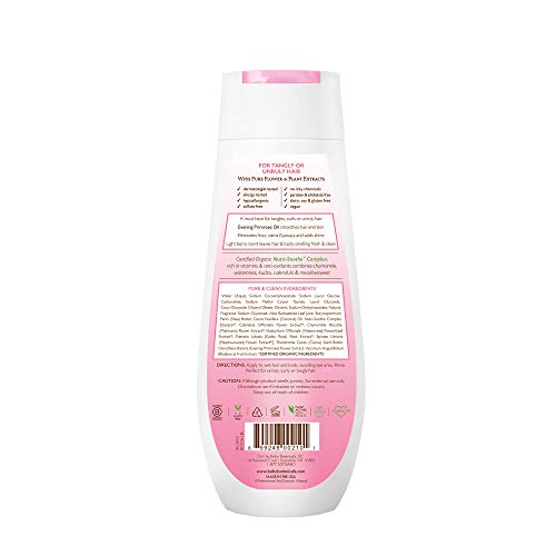 Babo Botanicals Smoothing Shampoo & Wash - Berry Primrose, 8 oz - Organic Nutri-SootheTM Complejo, formulado con ingredientes naturales, champú sin sulfato para brillo, suavidad y desenredamiento