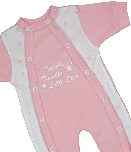 Babyprem Bebé Prematuro Pijama Mameluco Ropa Algodón Niñas Twinkle Little Star 32-38cm Rosa