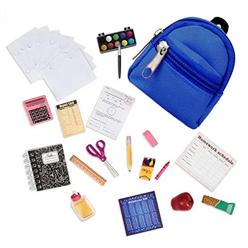 Bageek Accesorios para Muñecas, 6PCS Mini Mochila de Muñeca Bolsa Muñecas para Muñecas de 18 Pulgadas Mochilas Dobles para Dolls BJD Regalos para Niños