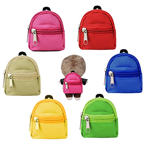 Bageek Accesorios para Muñecas, 6PCS Mini Mochila de Muñeca Bolsa Muñecas para Muñecas de 18 Pulgadas Mochilas Dobles para Dolls BJD Regalos para Niños