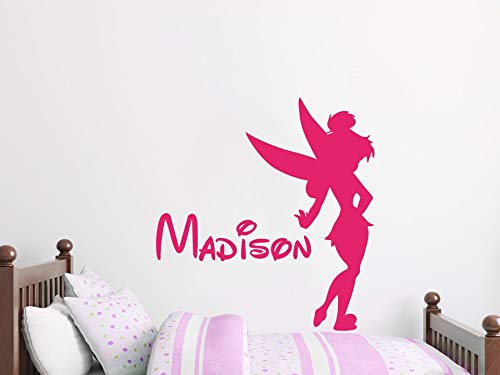 BailongXiao Sin Marco-Nombre de Hadas Etiqueta de la Pared Chica habitación Etiqueta de la Pared Nombre Personalizado