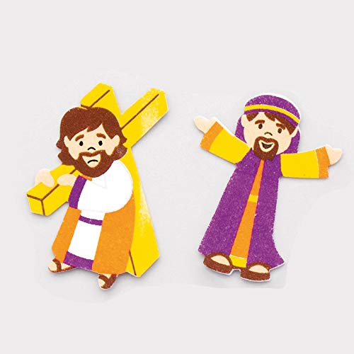 Baker Ross Pegatinas de Espuma Semana Santa (Pack de 120) para manualidades navideñas infantiles