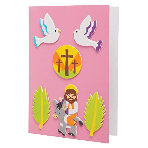Baker Ross Pegatinas de Espuma Semana Santa (Pack de 120) para manualidades navideñas infantiles