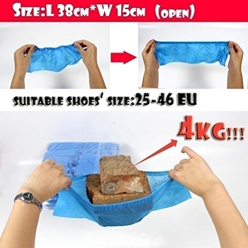 Balacoo 100Pcs Zapatos Desechables Cubre Tela No Tejida Banda Elástica Transpirable a Prueba de Polvo Antideslizante Cubre Zapatos