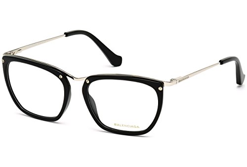 Balenciaga Brillengestelle Ba5047 001-51-17-135 Monturas de gafas, Negro (Schwarz), 51.0 para Mujer