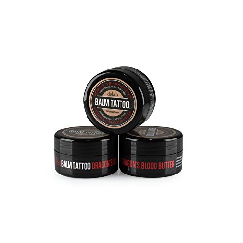 Balm Tattoo Dragon's Blood - Manteca vegana hidratante para durante y después de tatuarse, estrecha los poros para evitar que los colores se desvanezcan