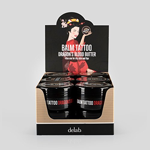 Balm Tattoo Dragon's Blood - Manteca vegana hidratante para durante y después de tatuarse, estrecha los poros para evitar que los colores se desvanezcan