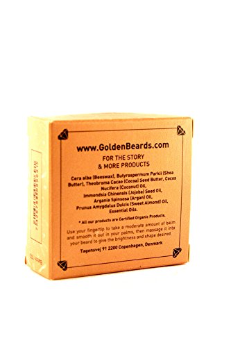 Bálsamo Orgánico para Barba - Toscana - 60ml - 100% natural * Golden BEARDS* Aceite de Jojoba y aceite de argán y albaricoque. Nuestros productos son 100% Orgánicos, Naturales y realizados a mano