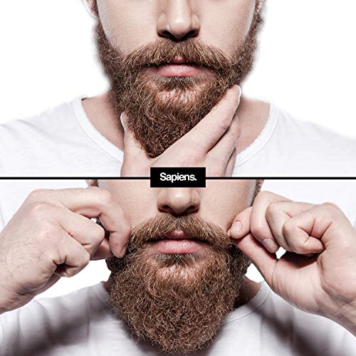 Bálsamo para barba de Sapiens • Made in France • Ingredientes de origen 100% natural • 60ml • Cera para barba y bigote • Nutrición, estructuración, hidratación • Aroma cedro y cítrico • Cuidado barba