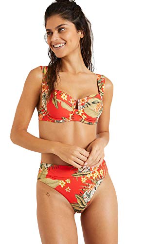 Banana Moon - Braguita de Bikini - Talle Alto Sandra Waimea - Rojo - Taille Fabricant : XXL