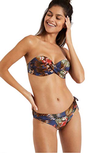 Banana Moon - Sujetador de Bikini - Sin Tirantes Sakata Iquitos - Azul - Taille Fabricant : XL