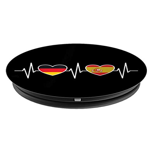 Banderas de Alemania y España Banderas de Alemania y España PopSockets Agarre y Soporte para Teléfonos y Tabletas