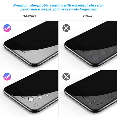 BANNIO Protector de Pantalla iPhone 7 iPhone 8 iPhone SE 2020,[2 Unidades] 3D Cobertura Completa Cristal Templado para iPhone 7/iPhone 8 /SE 2020 con Kit de Instalación,9H Dureza,Sin Burbujas,Negro