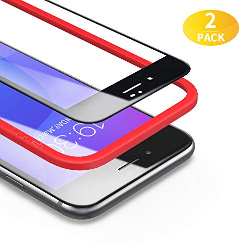 BANNIO Protector de Pantalla iPhone 7 iPhone 8 iPhone SE 2020,[2 Unidades] 3D Cobertura Completa Cristal Templado para iPhone 7/iPhone 8 /SE 2020 con Kit de Instalación,9H Dureza,Sin Burbujas,Negro