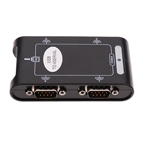 Baoblaze Hub USB 2.0 a RS232 Serial 4Port DB9 Convertidor de Cable de Alta Velocidad Hubs