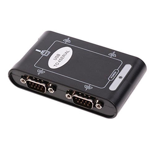 Baoblaze Hub USB 2.0 a RS232 Serial 4Port DB9 Convertidor de Cable de Alta Velocidad Hubs