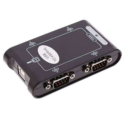 Baoblaze Hub USB 2.0 a RS232 Serial 4Port DB9 Convertidor de Cable de Alta Velocidad Hubs