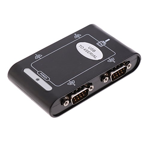 Baoblaze Hub USB 2.0 a RS232 Serial 4Port DB9 Convertidor de Cable de Alta Velocidad Hubs