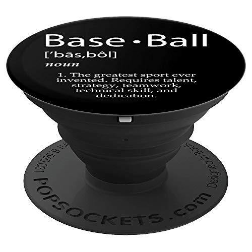 Baseball Definition - Best Sport Gift For Baseball Players PopSockets Agarre y Soporte para Teléfonos y Tabletas