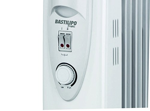 Bastilipo Rac 9-2000W Radiador de Aceite térmico-2000W de 9 Elementos radiantes con humidificador Natural Incluido, 2000 W, Acero, Blanco