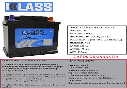 BATERIA DE COCHE 52AH +D DERECHA 500A(EN) REALES ENTREGA GRATIS EN 24/48H 2 AÑOS DE GARANTIA 12V FABRICADA EN ESPAÑA POR TAB MEDIDAS 242x175x175 BATERIA 60AH 61AH 62AH MAXIMA CALIDAD DIESEL GASOLINA
