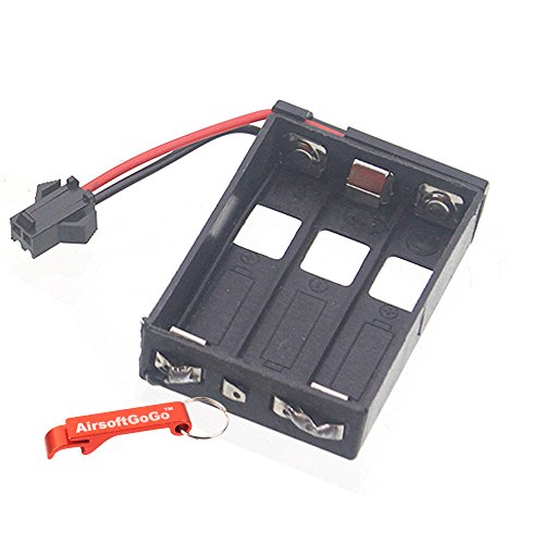 Battleaxe 1000rds Tambor eléctrico Cargador para M4/ M16 Airsoft AEG (Negro) - AirsoftGoGo Llavero Incluido