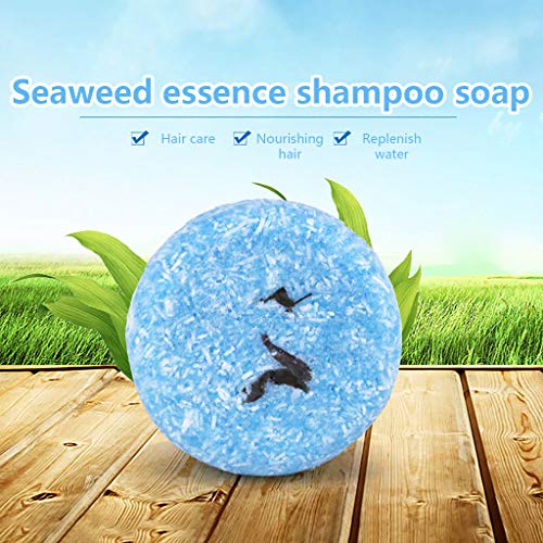 BaZhaHei Barra de Champú para Oscurecer El Cabello Acondicionador OrgáNico Natural Y Esencia Reparadora Aceite de Silicona Sin JabóN para Manos