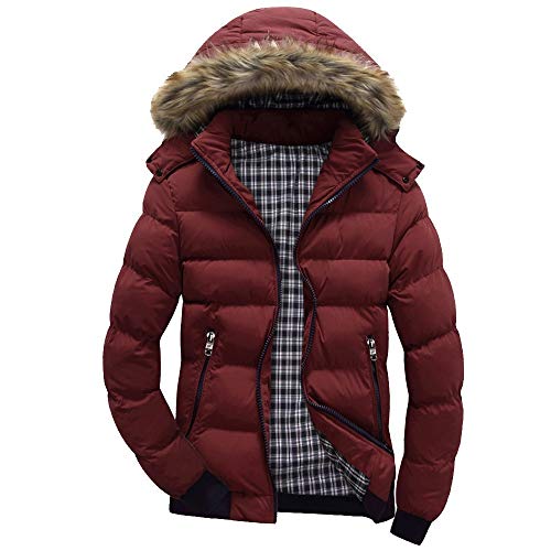 BaZhaHei Hombre Invierno Cazadoras De Plumas Calor Grueso Manga Larga Encapuchado Chaquetas Acolchado Hombre Inverno Chaqueta Acolchada con Capucha De Pelo Espesar Cálido para hoombre