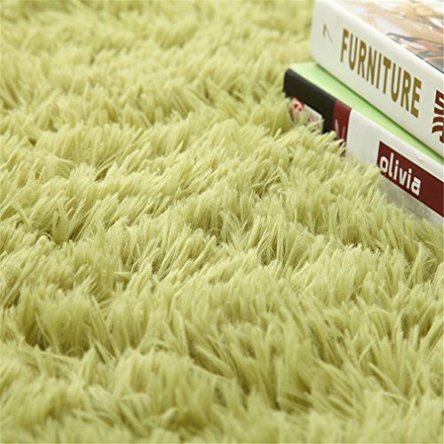 Bbxw Felpa Redondo Alfombra,Fluffy Circunferencia Alfombras,Mullida Carpet para Salón Dormitorio,Suave Moderna Decoracion Alfombra E Diámetro De Pila Largo 100cm