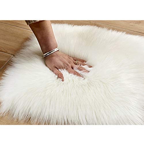 Bbxw Suave Imitación De Piel De Cordero Alfombra,Lavable Antideslizante Rugs,para Salón Dormitorio Sofá Piso Decoracion Víveres,Estilo Europeo Oval Carpet