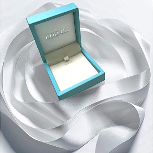 BDD CO. Mujer Pendientes, Pendientes largos para mujer, elegantes pendientes de plata de ley S925 chapados en oro blanco y rosa, con caja de regalo, estilo simple