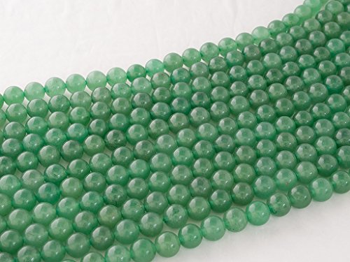 Beads Ok, Abalorios Cuentas Piedra Semipreciosa Aventurina Verde Calidad A Naturales Esferas Bola Redonda 6mm ~38cm un Tira, Vendido por Tira. 6mm Round Green Aventurine A Grade Gemstone Beads