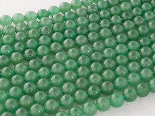 Beads Ok, Abalorios Cuentas Piedra Semipreciosa Aventurina Verde Calidad A Naturales Esferas Bola Redonda 6mm ~38cm un Tira, Vendido por Tira. 6mm Round Green Aventurine A Grade Gemstone Beads