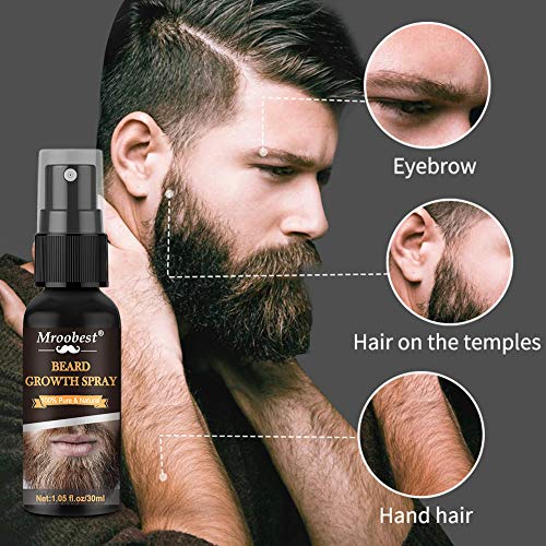 Beard Oil, Beard Growth Oil, Aceite Para Barba, Aceite esencial para el crecimiento de la barba de los hombres, Protección y reparación de la barba y relleno de la placa, Potenciador del vello facial