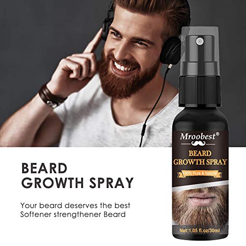 Beard Oil, Beard Growth Oil, Aceite Para Barba, Aceite esencial para el crecimiento de la barba de los hombres, Protección y reparación de la barba y relleno de la placa, Potenciador del vello facial