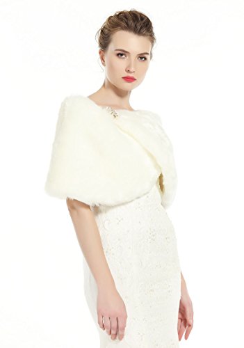 BEAUTELICATE Chal Estola de Pelo Mujer Boleros para Invierno Fiesta Novia Bodas