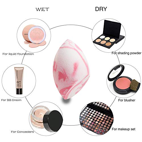 Beauty Esponja Blender, Esponja Maquillaje Microfibra Velvet Sponge, Esponjas Para Maquillaje Facial, sin Látex, Hipoalergénicas