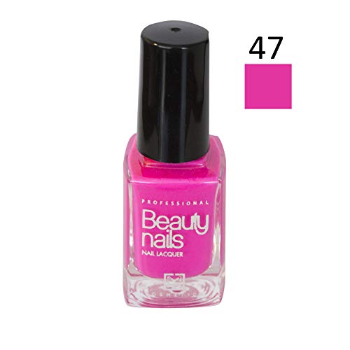 Beauty Nails Esmalte de Uñas Profesional 47 Fluor Rosa Chicle 1 unidad 14 ml