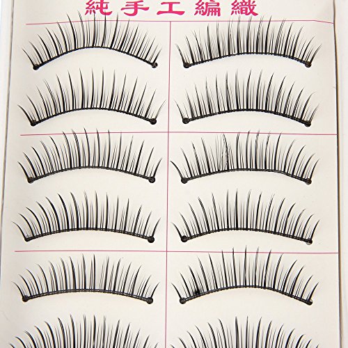 Beauty7 Extensiones de Pestañas Práctica Maniquí Kit de Cabeza Plana Goma Make Up Eyelash + 10 pares de Pestañas Postizas de Práctica Pestañas Ojos Sombra Labio para Maquillaje(Set)
