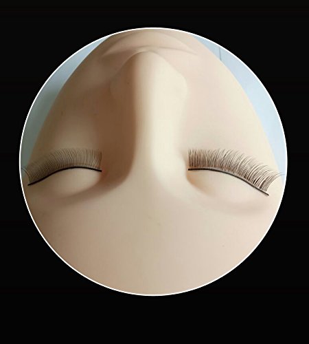 Beauty7 Extensiones de Pestañas Práctica Maniquí Kit de Cabeza Plana Goma Make Up Eyelash + 10 pares de Pestañas Postizas de Práctica Pestañas Ojos Sombra Labio para Maquillaje(Set)