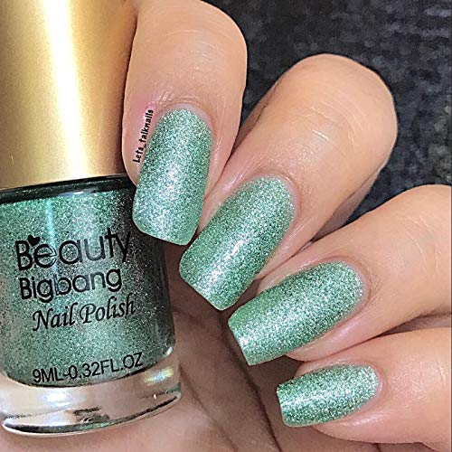 BEAUTYBIGBANG - Esmalte de uñas con purpurina (9 ml), diseño de uñas