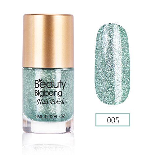 BEAUTYBIGBANG - Esmalte de uñas con purpurina (9 ml), diseño de uñas