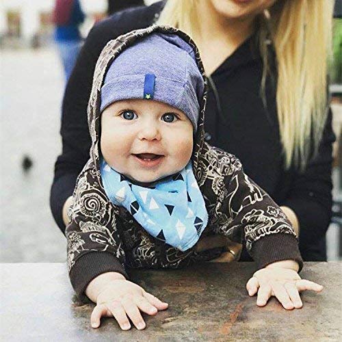 Bebé Bandana baberos para chicos 8 pack set, 100% algodón orgánico, suave y absorbente, hipoalergenico Azul nautica Baby denticion baberos