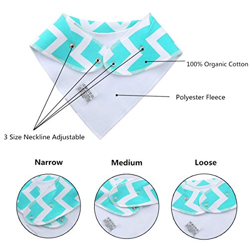 Bebé Bandana baberos para chicos 8 pack set, 100% algodón orgánico, suave y absorbente, hipoalergenico Azul nautica Baby denticion baberos