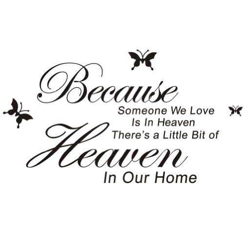 Because Someone We Love is in Heaven Art Quotes Wall Stickers Decal room dÃ‚Â¨Ã‚Â¦cor by Greencolourful