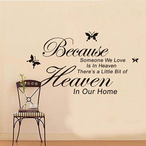 Because Someone We Love is in Heaven Art Quotes Wall Stickers Decal room dÃ‚Â¨Ã‚Â¦cor by Greencolourful