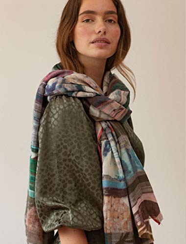 Becksöndergaard Furtera Cowo - Bufanda multicolor Bufanda para mujer de lana Modal Mix – suave – 100 x 200 cm – 2007674001-018